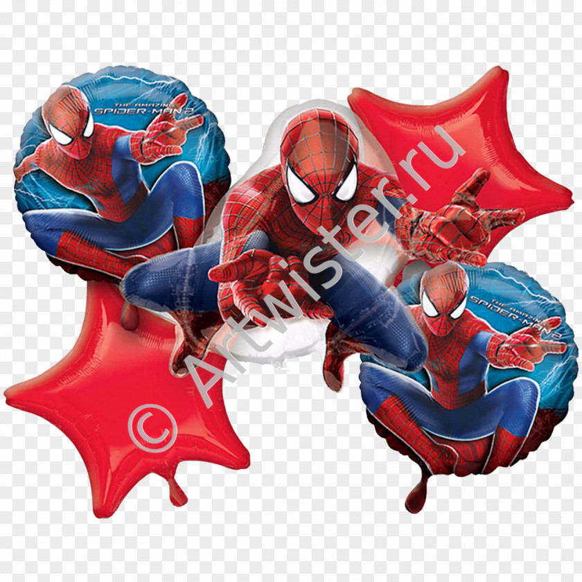 METALLIC BALLOONS Spider-Man Balloon Party Flower Bouquet Birthday PNG