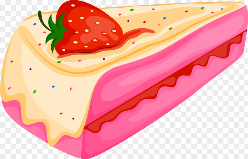 Pink Strawberry Cake Cream PNG