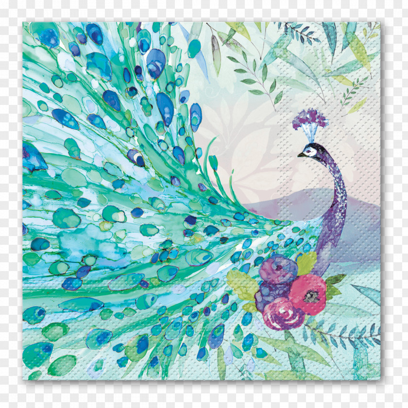 Distinguished Guest Peafowl Cloth Napkins Plate Pagoda Towel PNG