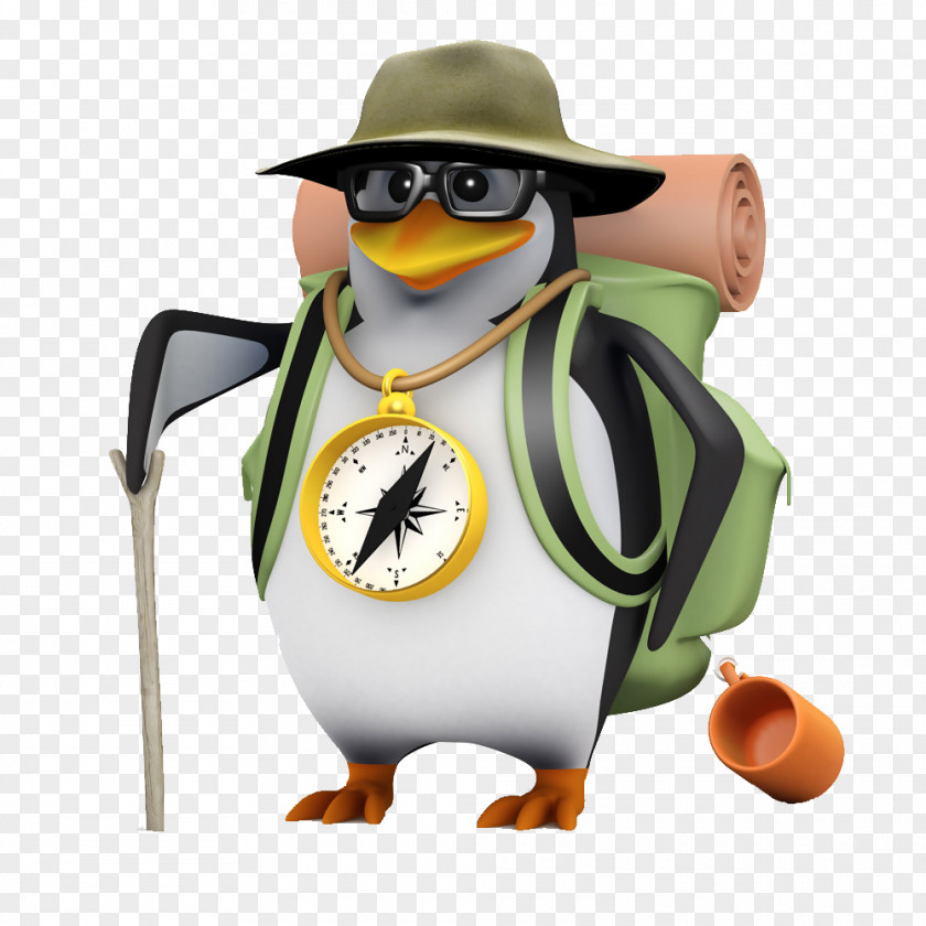 Penguin Hiking Travel Fototapeta Paper PNG