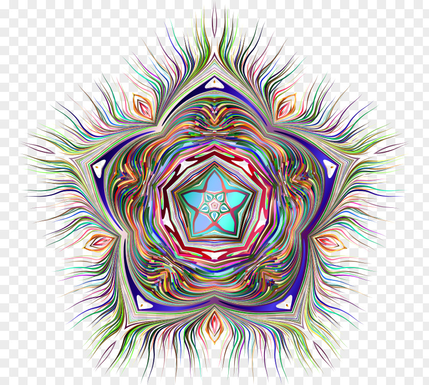 Starfish Image Pixel Kaleidoscope PNG