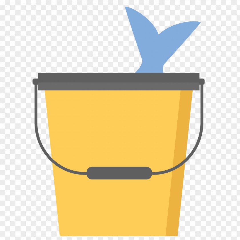 Vector Cartoon Fishing Bucket Computer File PNG