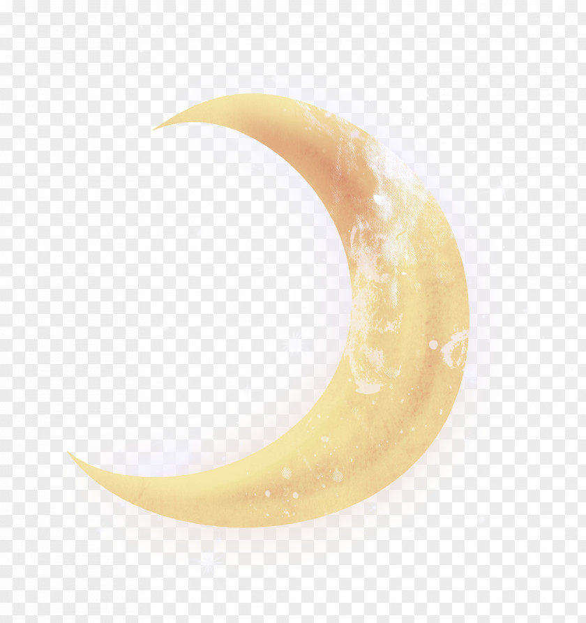 Yellow Crescent PNG