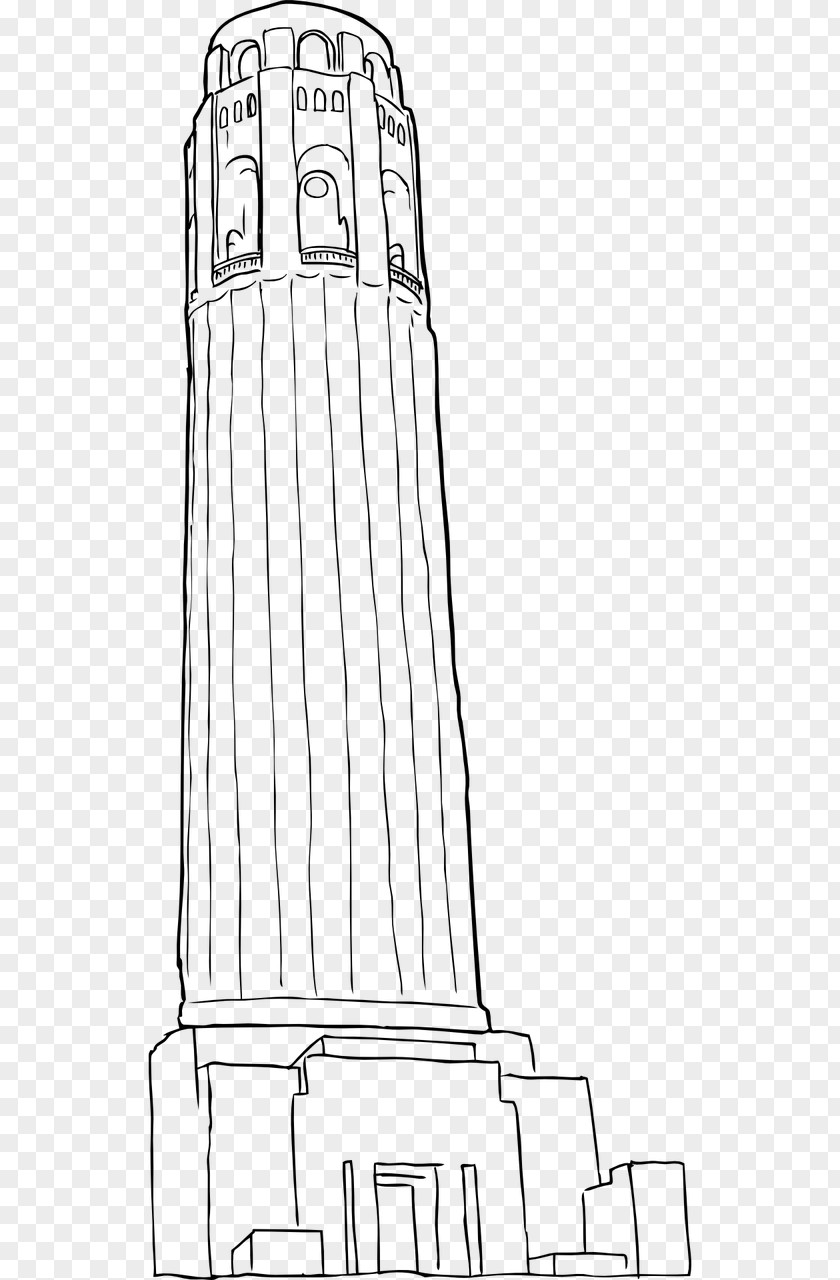 Eiffel Tower Coit Willis Line Art Drawing PNG