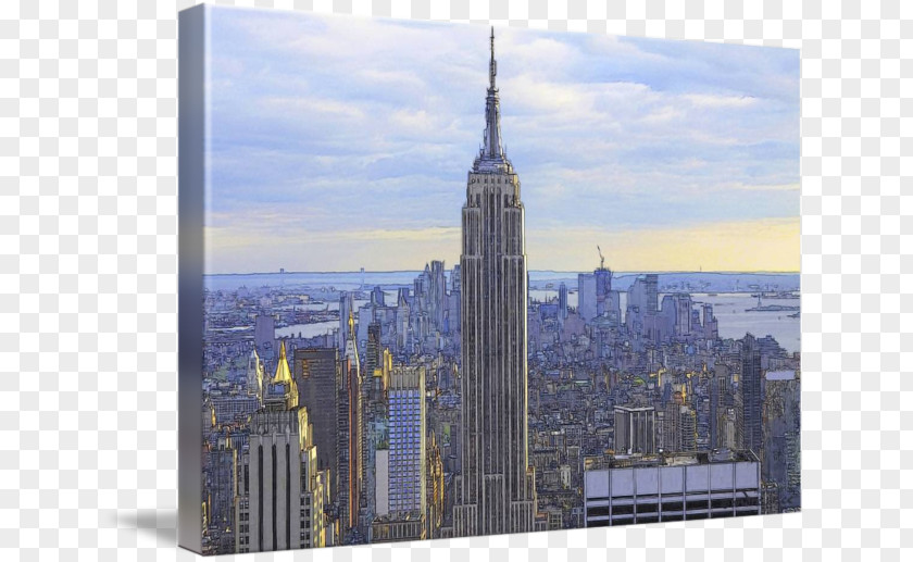 Empire State Buildin Building Skyline Drawing Skyscraper PNG