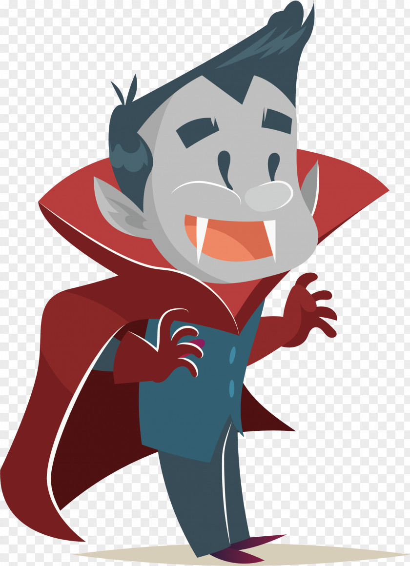 Happy Vampire Cartoon Animation Halloween Illustration PNG