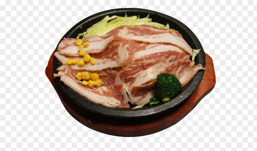 Sizzling Bacon Hamburger Yakiniku Food PNG