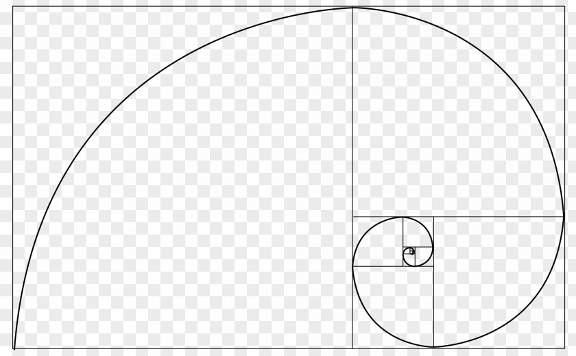 Circle Golden Spiral Ratio Fibonacci Number PNG