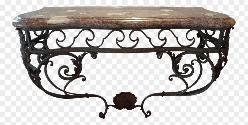Table Furniture Wrought Iron Art Marble PNG