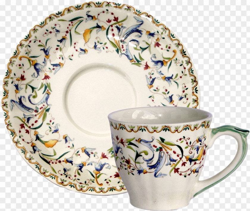 Tea Gien Teacup Saucer Tableware PNG