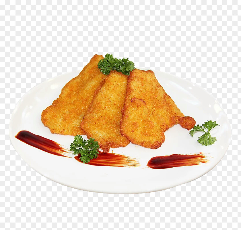 Crispy Fish Fried Steak Slice Milanesa Finger PNG