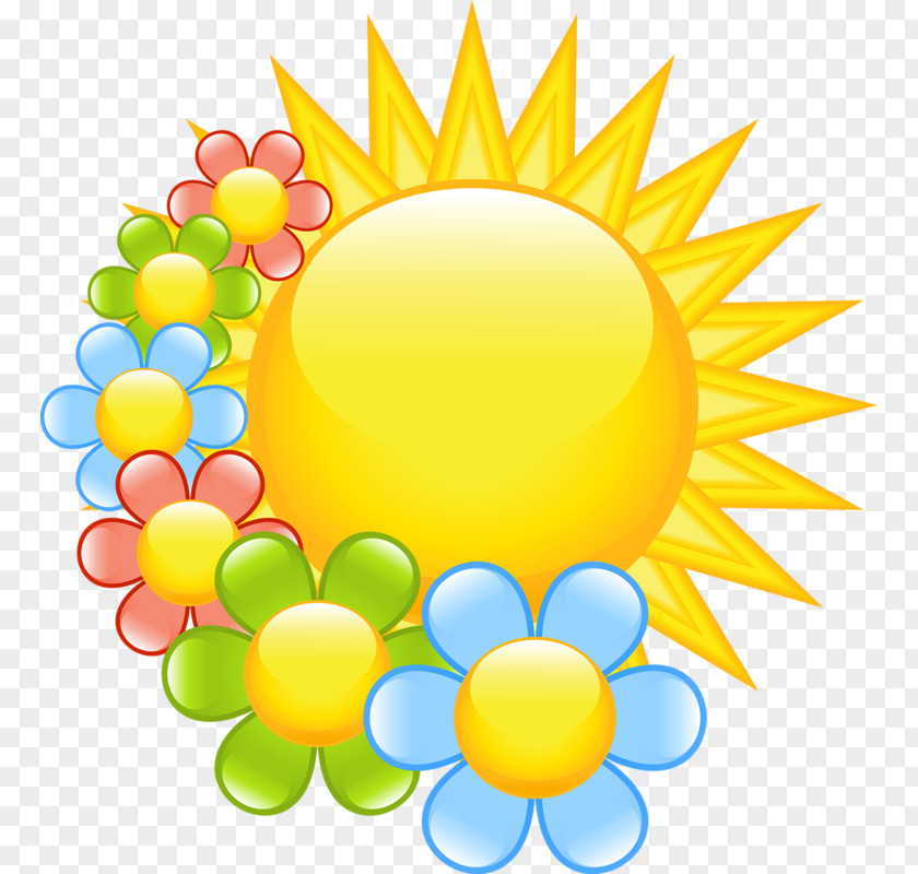 Hand-painted Sun Flower Spring Free Content Clip Art PNG