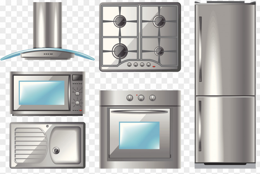 Kitchen Appliances Collection Home Appliance Exhaust Hood Illustration PNG