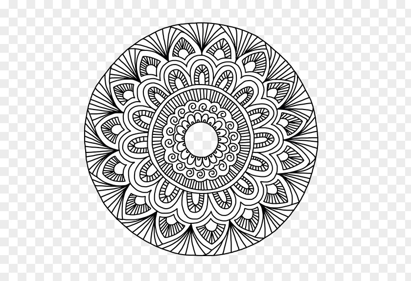 Mandala Coloring Book Doodle Drawing PNG