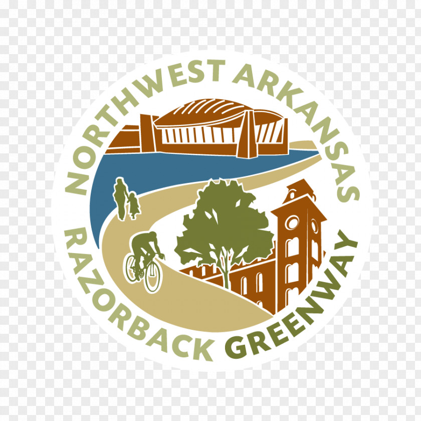 Nwa Razorback Regional Greenway Trail Label PNG