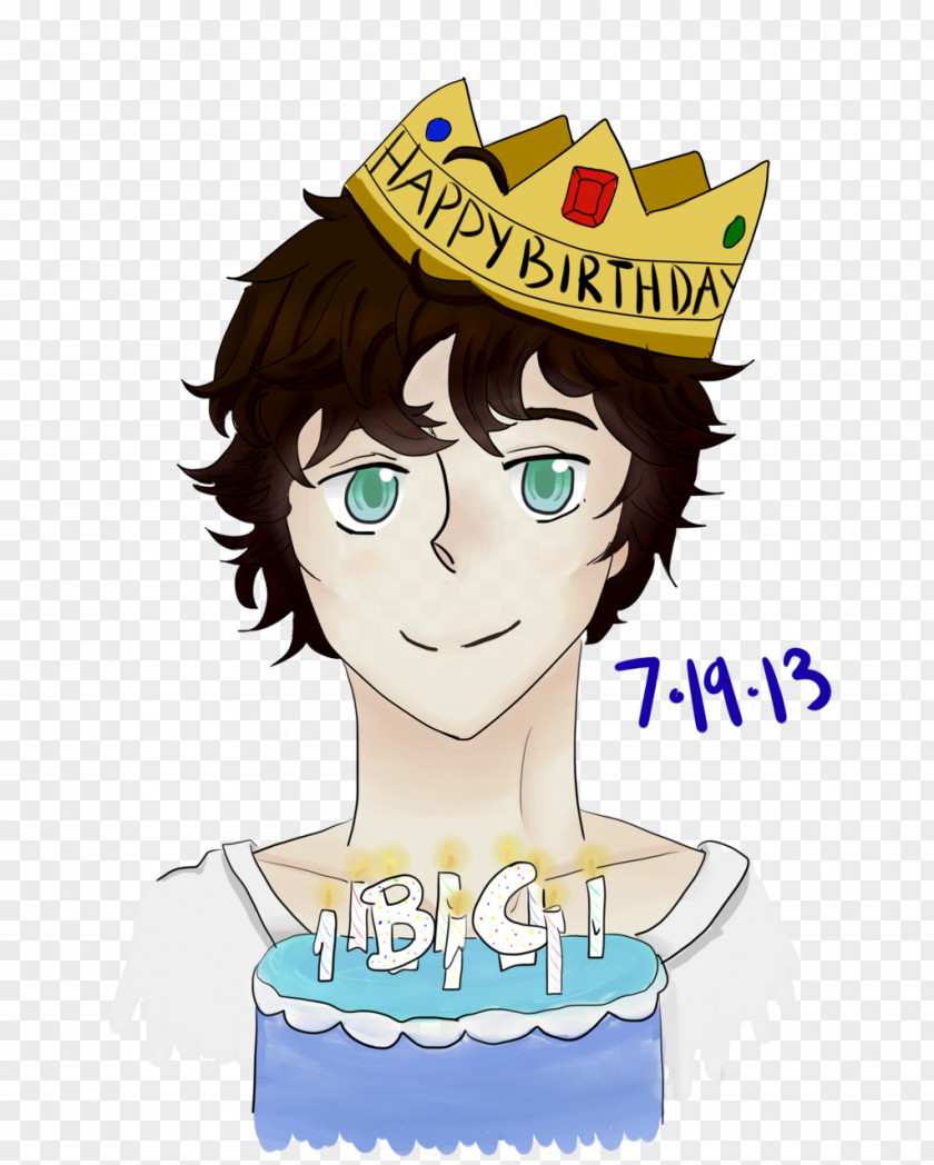 Purple Happy Birthday Character Boy Clip Art PNG