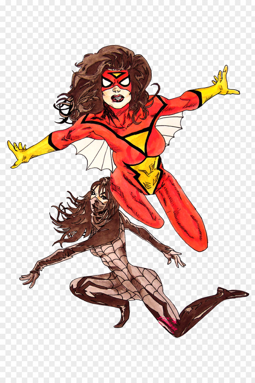 Spider Woman Superhero Illustration Legendary Creature Fiction Supervillain PNG