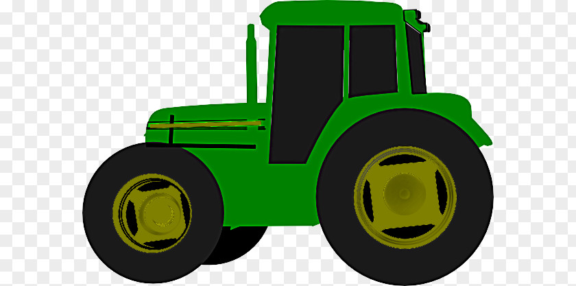 Wheel Tire Tractor Green Automobile Engineering PNG