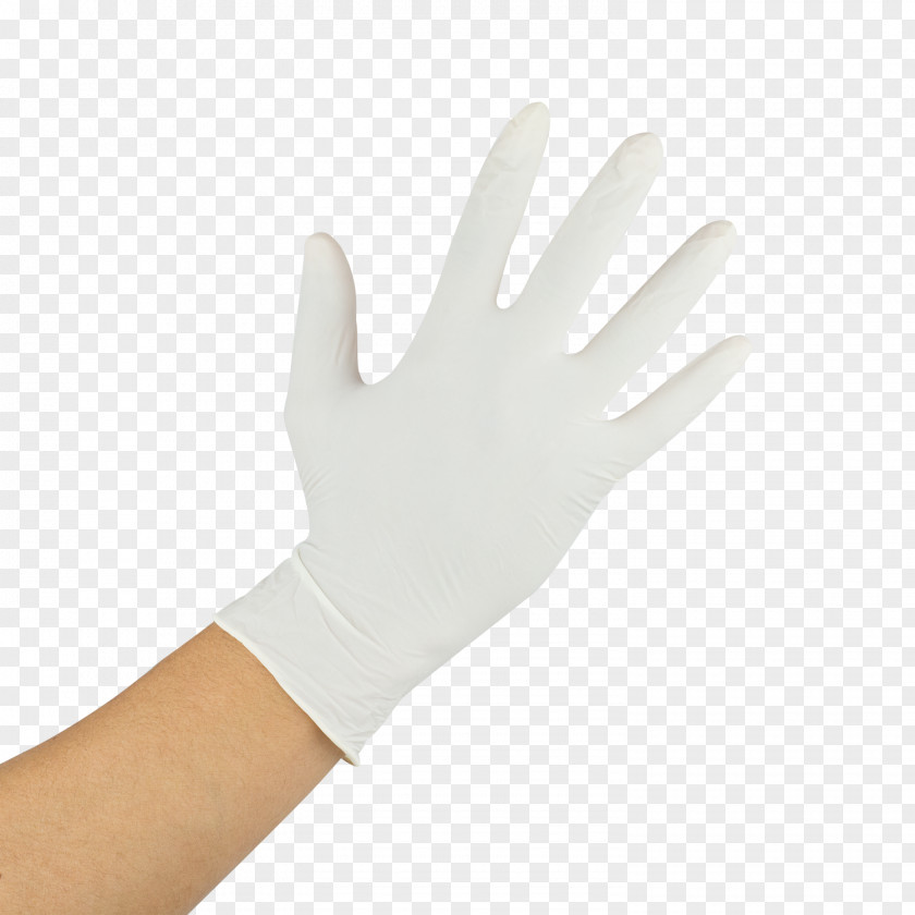 Latex Gloves White Thumb Hand Model Product Design PNG