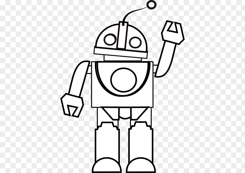Robot Cliparts Black And White Drawing Coloring Book Clip Art PNG