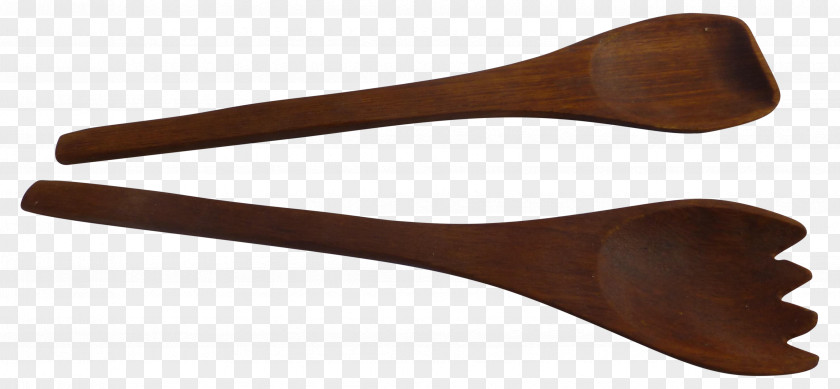 Teak Wood Spoons Wooden Spoon Bowl Mid-century Modern PNG