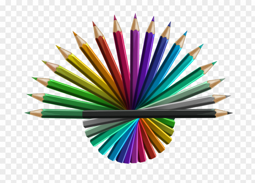 Multicolored Pencil Colored PNG