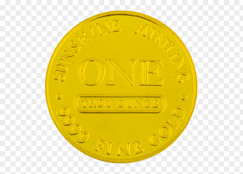 Round Gold Material Coin Circle Font PNG