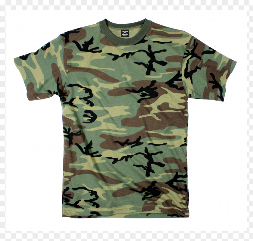 T-shirt Military Camouflage U.S. Woodland PNG