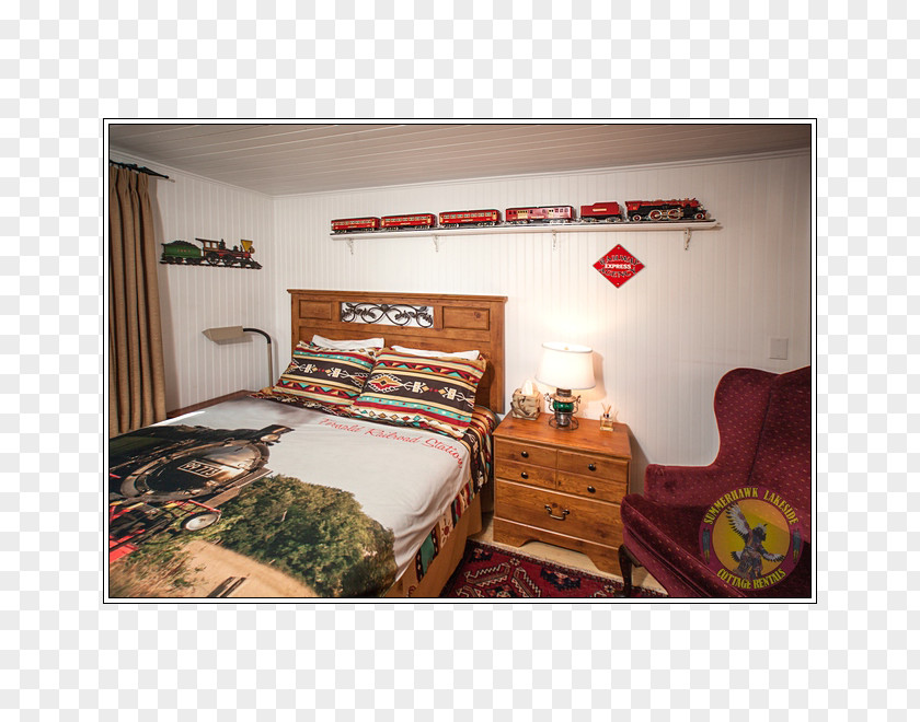 Cottage Bunk Bed Bedroom PNG