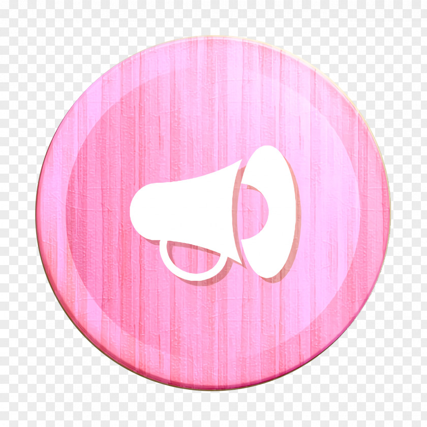 Magenta Megaphone Announcement Icon Campgn Marketing PNG