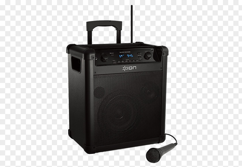 Rock Block Microphone Wireless Speaker ION Audio Rocker IPA56 Helios Bluetooth Loudspeaker PNG