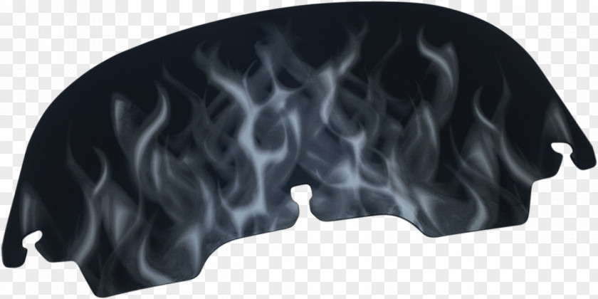 Classic Flame Windshield Kuryakyn Black M PNG