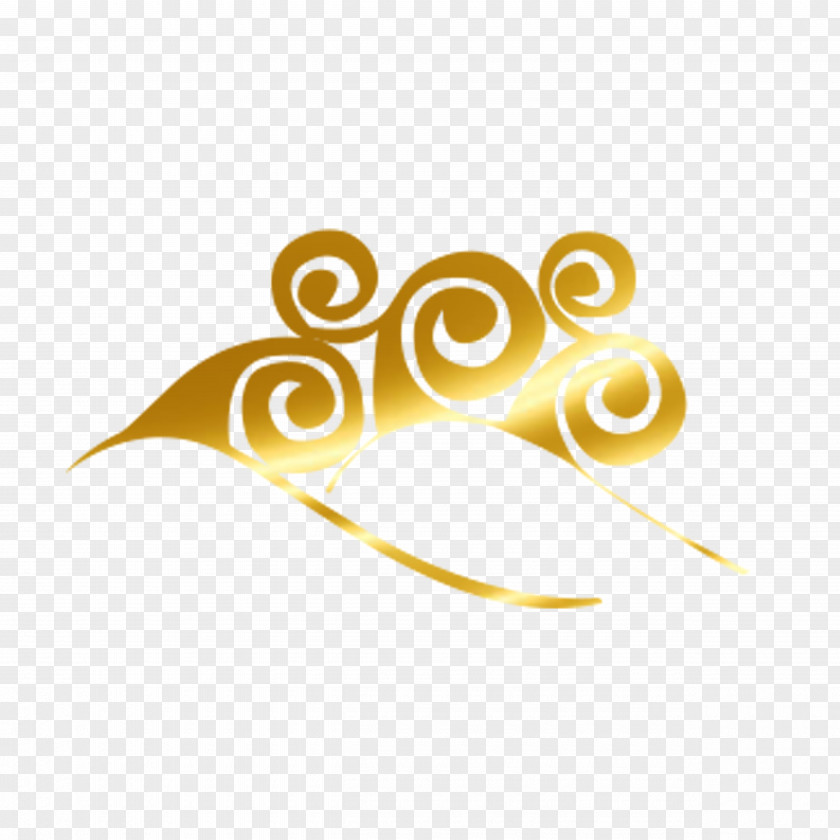Golden Water Wind Wave Clip Art PNG