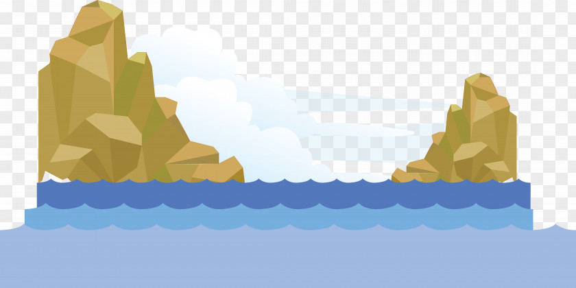 Into The Sea Vector Illustration PNG