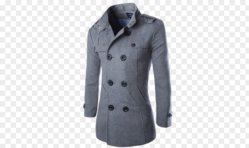 Jacket Double-breasted Pea Coat Trench Collar PNG