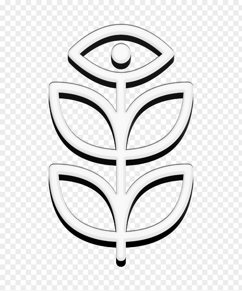 Blackandwhite Logo Abstract Icon Eye Flower PNG