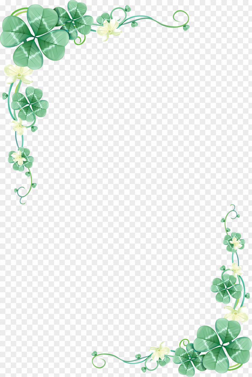 Green Clover Four-leaf PNG