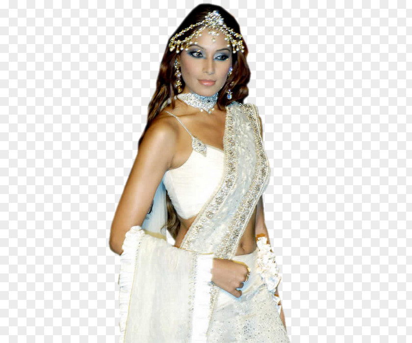 Indian Women Bipasha Basu Dhoom 2 Headpiece Long Hair Wedding Dress PNG