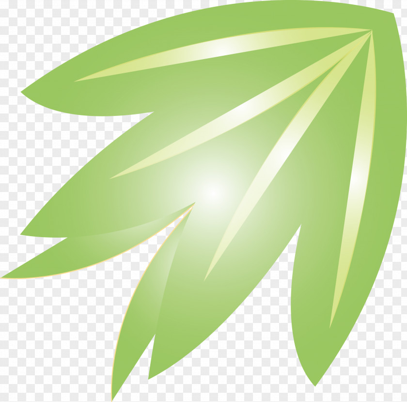 Leaf Green Angle M-tree Font PNG