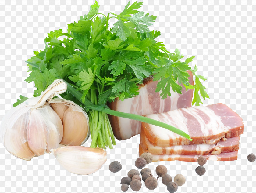 Bacon Sausage Parsley Vegetarian Cuisine Butterbrot PNG