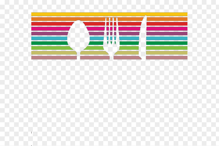 Color Bar With A Knife And Fork Spoon Euclidean Vector PNG