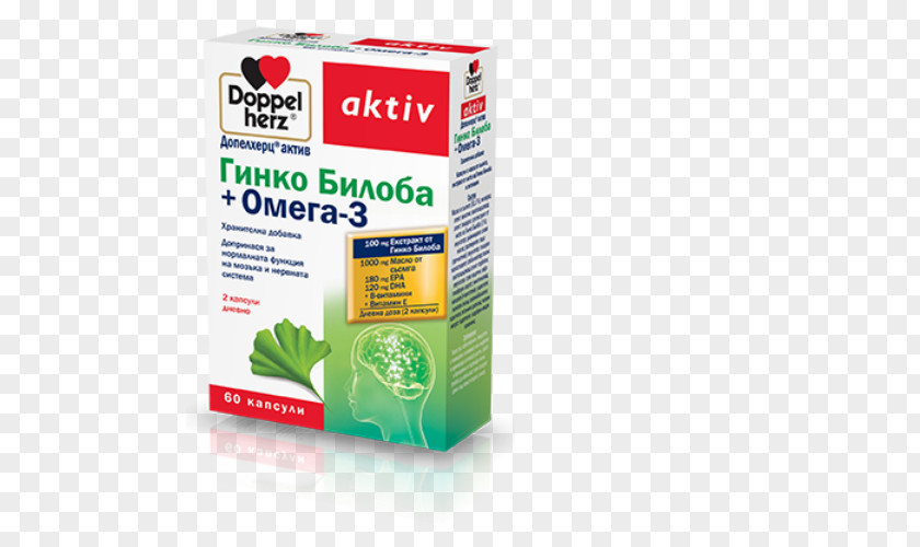 Health Dietary Supplement Ginkgo Biloba Acid Gras Omega-3 Doppelherz Queisser Pharma PNG