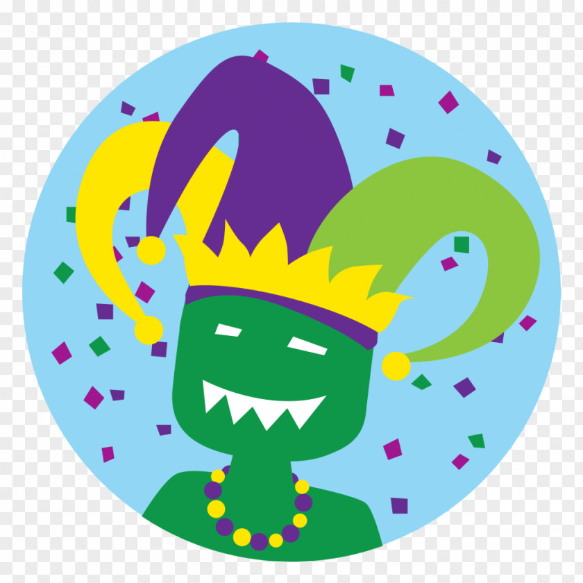 Mardi Gras Green Organism Clip Art PNG