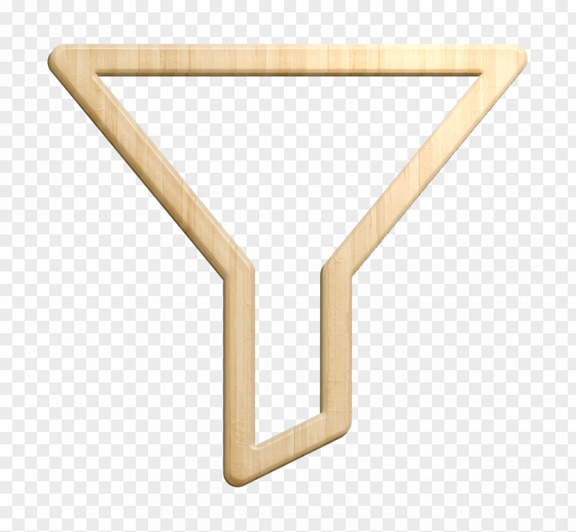 Stool Wood Filter Icon Minimal Universal Theme Funnel PNG