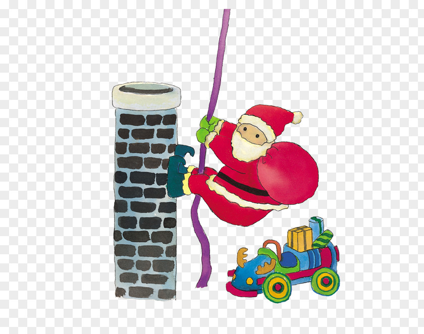 Old Rope Car Santa Claus Christmas Gift Clip Art PNG