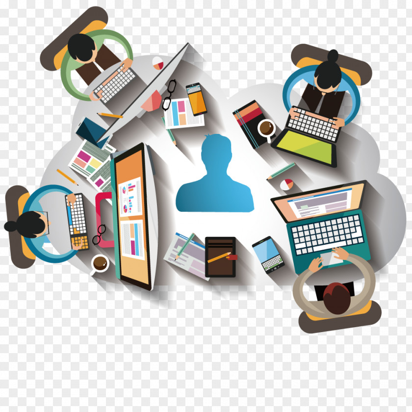 Vector Office Business People Teamwork Meeting Software Project Euclidean PNG