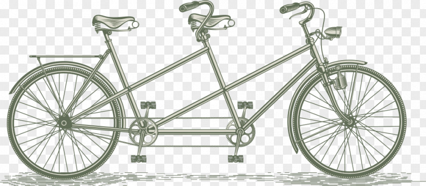 Cartoon Vector Bike Tandem Bicycle Cycling Clip Art PNG