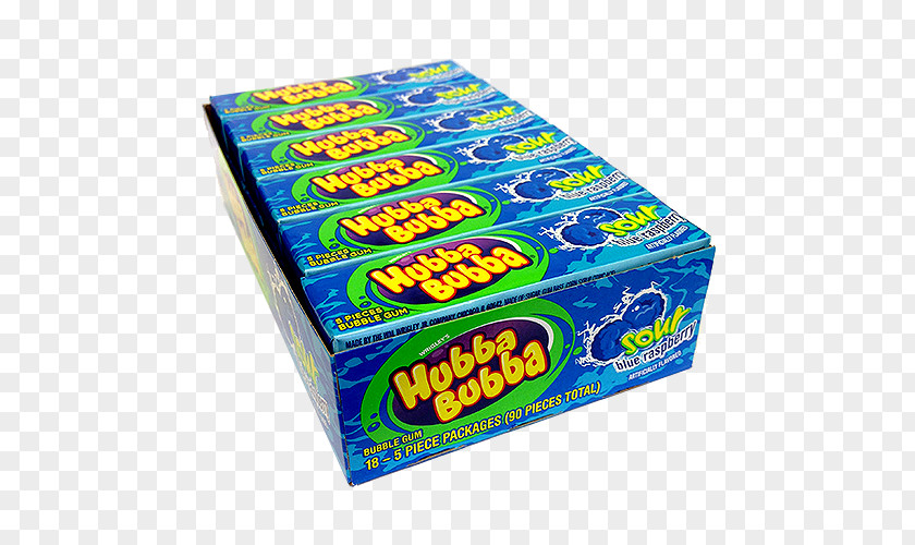 Chewing Gum Hubba Bubba Sour Blue Raspberry Flavor Bubble Tape PNG