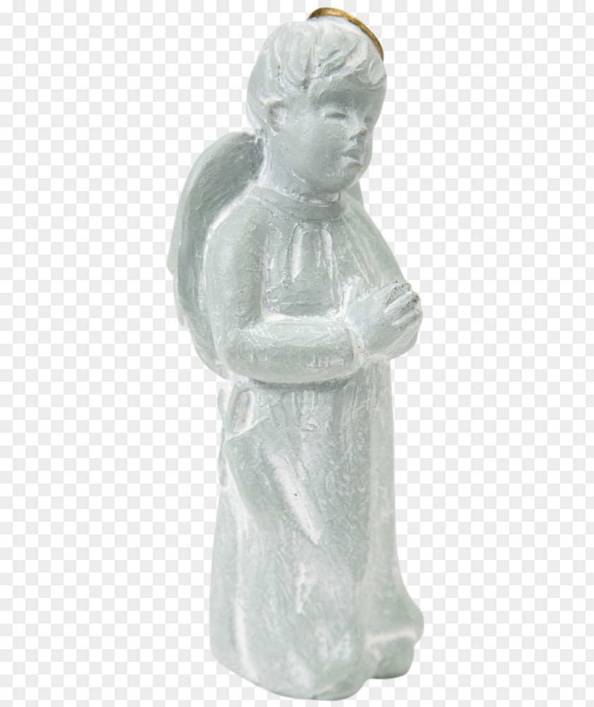 Green Little Boy Guardian Angel Sculpture Stone Carving Color PNG