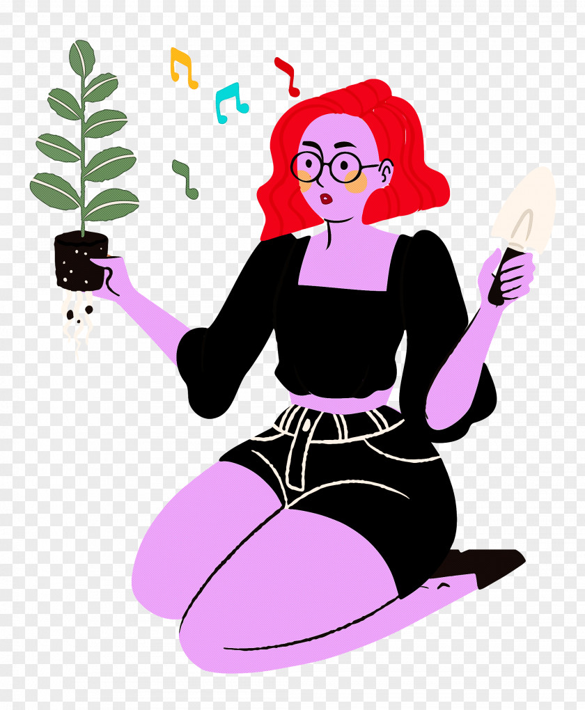 Planting Woman Garden PNG